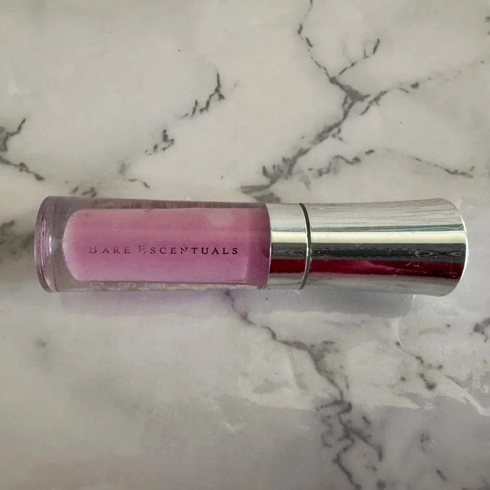 Buxom Lips Bare Escentuals Plumping Lip Polish LILY Pink Shimmer 0.07oz Mini